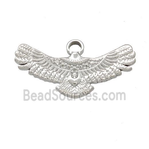 Raw Stainless Steel Eagle Charms Pendant