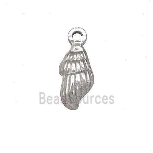 Raw Stainless Steel Conch Shell Charms Pendant