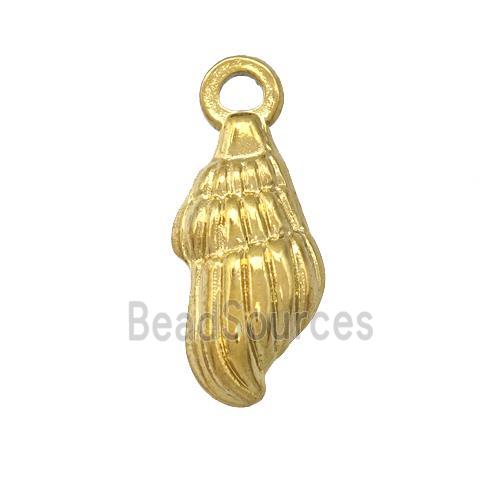 Stainless Steel Conch Shell Charms Pendant Gold Plated