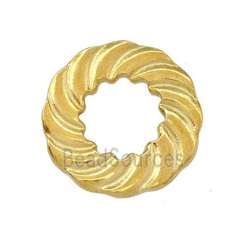 Stainless Steel Circle Pendant Gold Plated