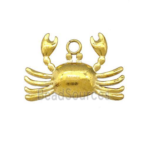 Stainless Steel Crab Charms Pendant Gold Plated