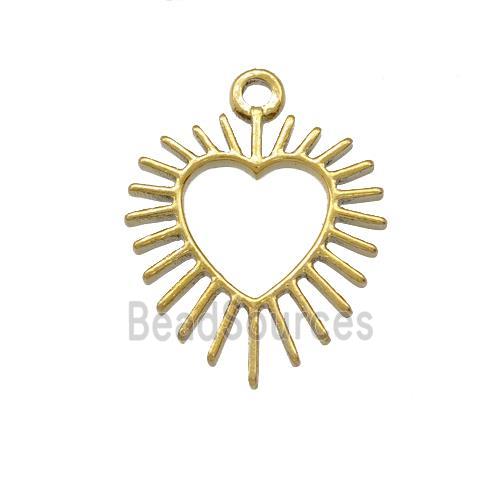 Stainless Steel Heart Pendant Gold Plated