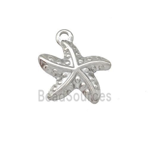 Raw Stainless Steel Starfish Charms Pendant