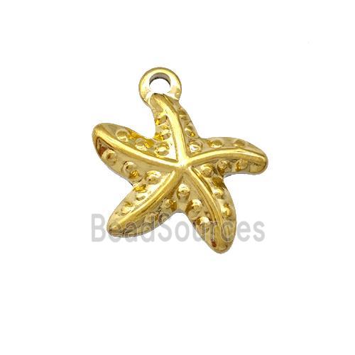 Stainless Steel Starfish Charms Pendant Gold Plated