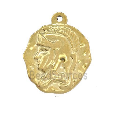 Stainless Steel Human Charms Pendant Gold Plated