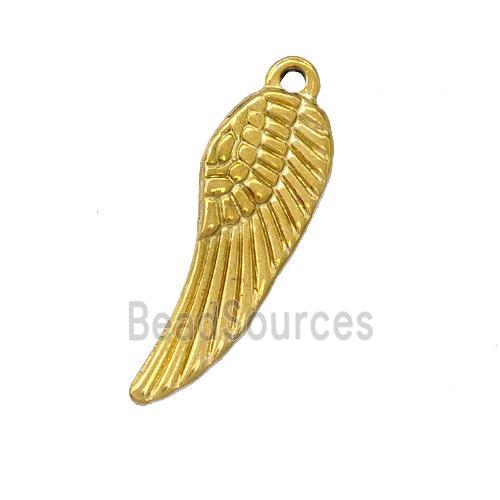 Stainless Steel Angel Wings Charms Pendant Gold Plated