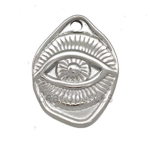 Raw Stainless Steel Eye Charms Pendant