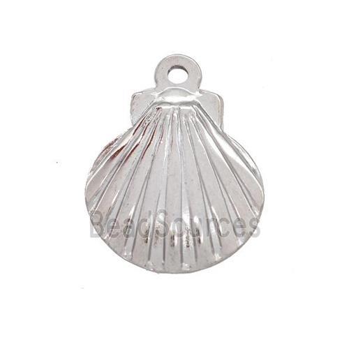 Raw Stainless Steel Sea Shell Charms Pendant