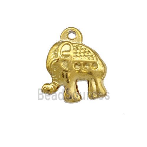 Stainless Steel Elephant Pendant Gold Plated