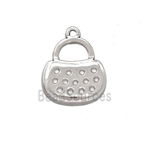 Raw Stainless Steel Bags Pendant