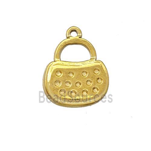 Stainless Steel Bags Pendant Gold Plated