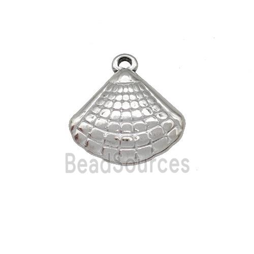 Raw Stainless Steel Sea Shell Charms Pendant