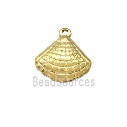 Stainless Steel Sea Shell Charms Pendant Gold Plated