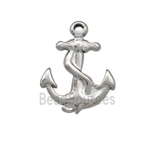 Raw Stainless Steel Anchor Charms Pendant