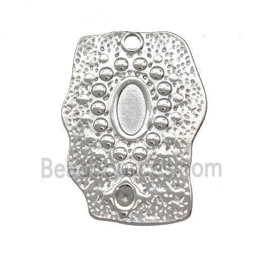 Raw Stainless Steel Slice Pendant With Pad