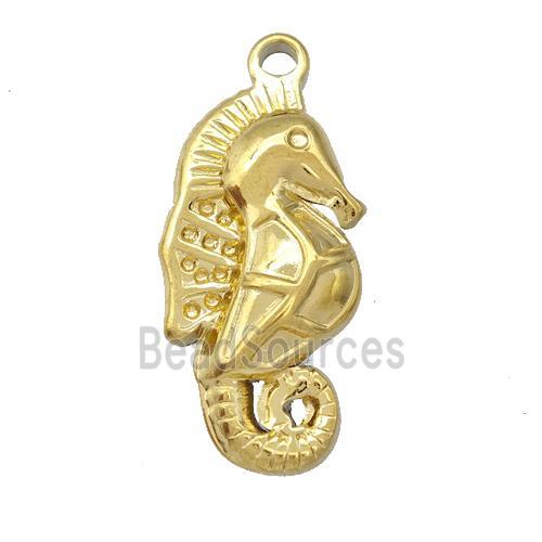 Stainless Steel Seahorse Charms Pendant Gold Plated