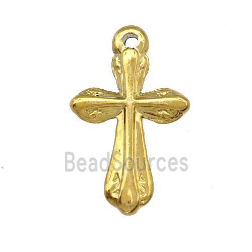 Stainless Steel Cross Pendant Gold Plated