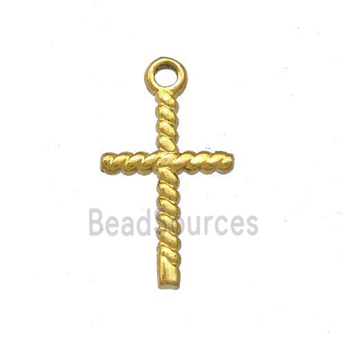 Stainless Steel Cross Pendant Gold Plated