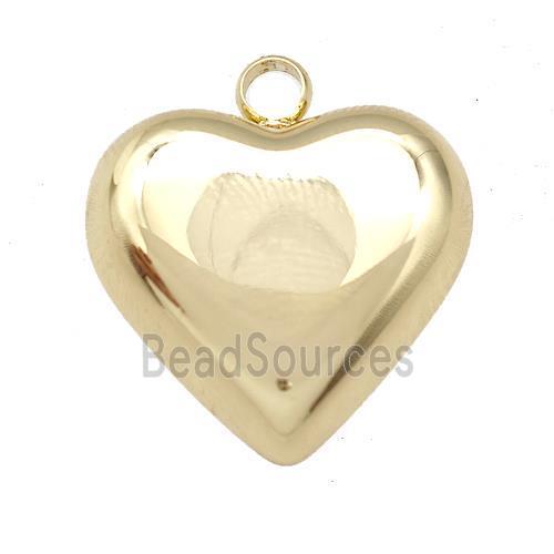 216 Stainless Steel Heart Pendant Hollow Gold Plated