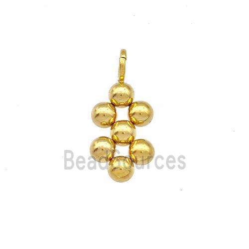 Stainless Steel Grape Pendant Gold Plated