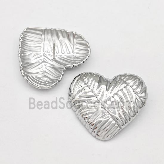 Raw Stainless Steel Stud Earring Heart