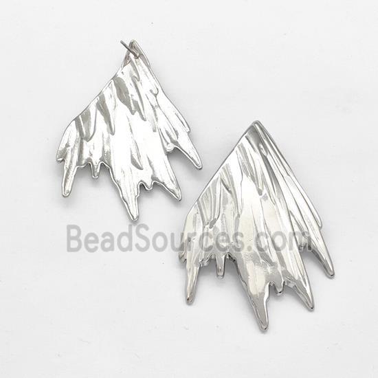 Raw Stainless Steel Stud Earrings