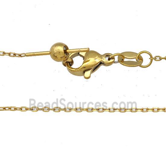 Stainless Steel Necklace Chain Gold Plated