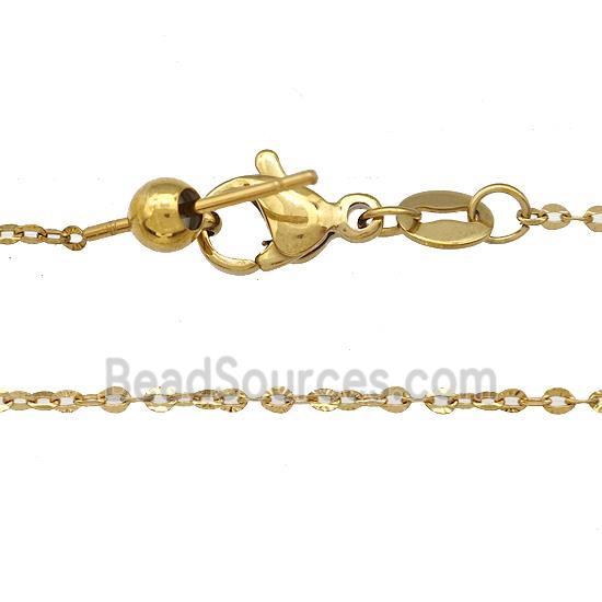 Stainless Steel Necklace Chain Gold Plated