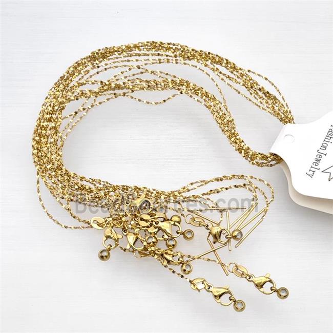 Stainless Steel Necklace Chain Gold Plated