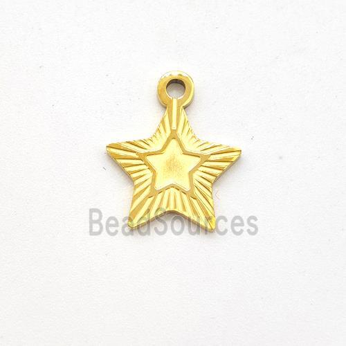 Stainless Steel Star Pendant Gold Plated