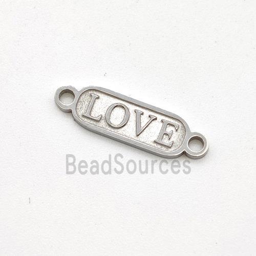 Raw Stainless Steel LOVE Connector