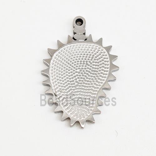 Raw Stainless Steel Durian Charms Pendant