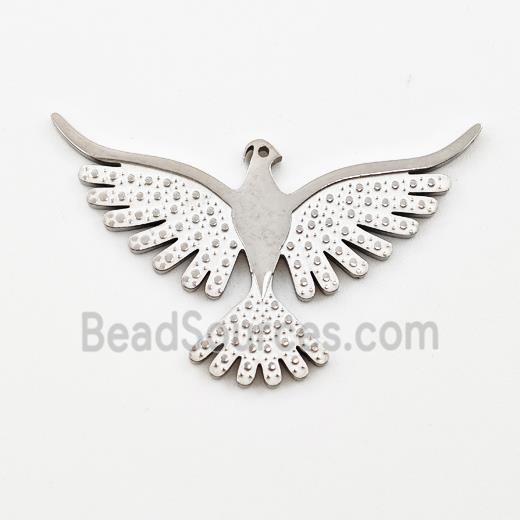 Raw Stainless Steel Hawk Pendant Eagle Charms