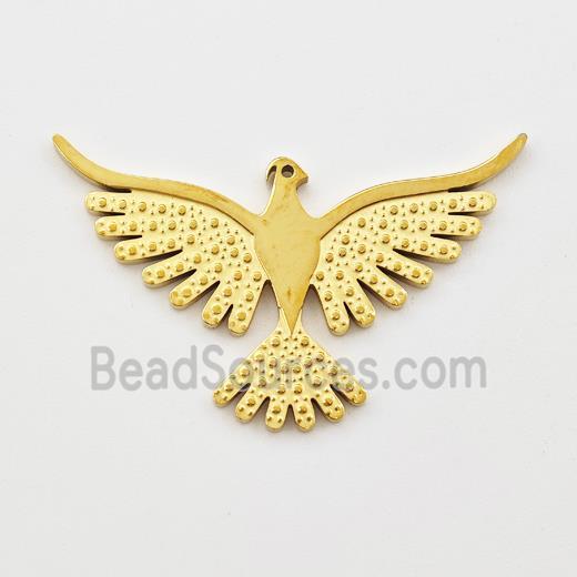 Stainless Steel Hawk Pendant Eagle Charms Gold Plated