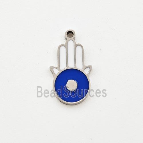 Raw Stainless Steel Hand Pendant Enamel