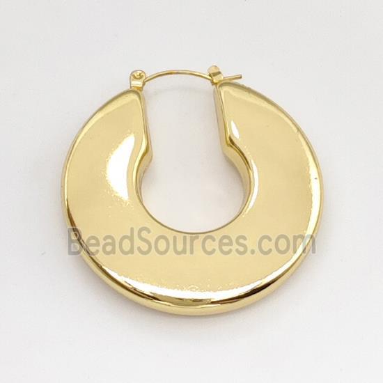 304 Stainless Steel Latchback Earring Gold Plated