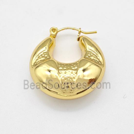 304 Stainless Steel Latchback Earring Gold Plated