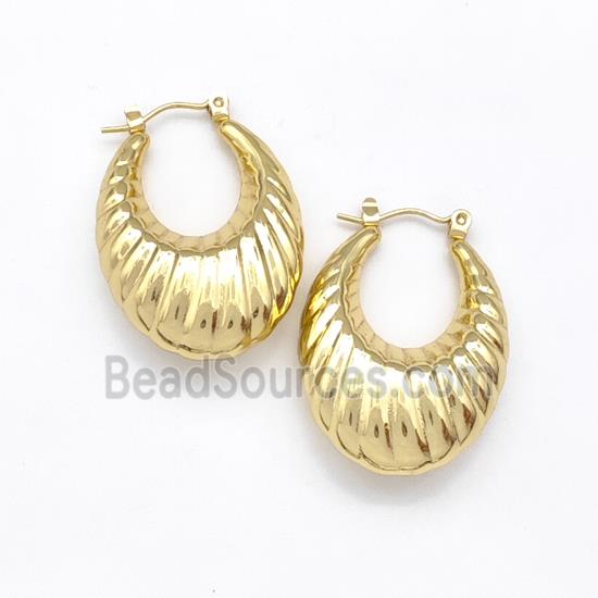 304 Stainless Steel Latchback Earring Gold Plated