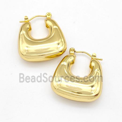 304 Stainless Steel Earring Hollow Gold Plated