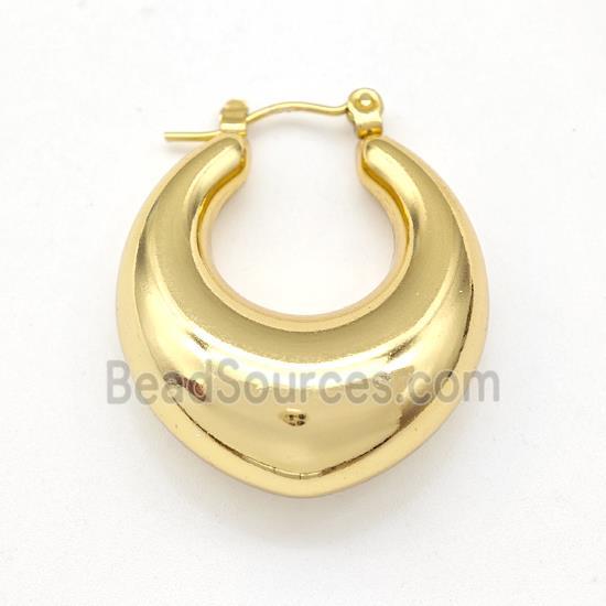 304 Stainless Steel Earring Hollow Gold Plated