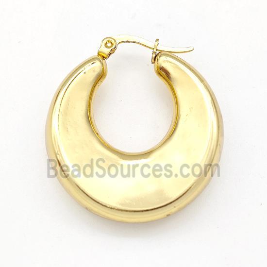 304 Stainless Steel Earring Hollow Gold Plated