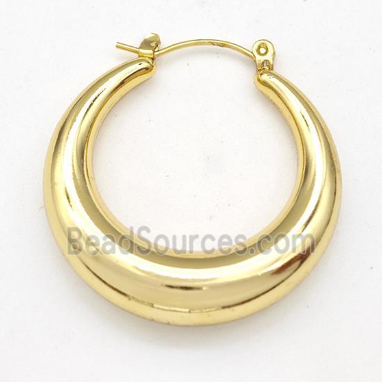 304 Stainless Steel Earring Hollow Gold Plated