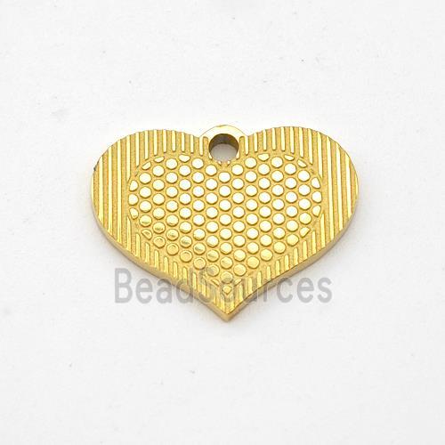 Stainless Steel Heart Pendant Gold Plated