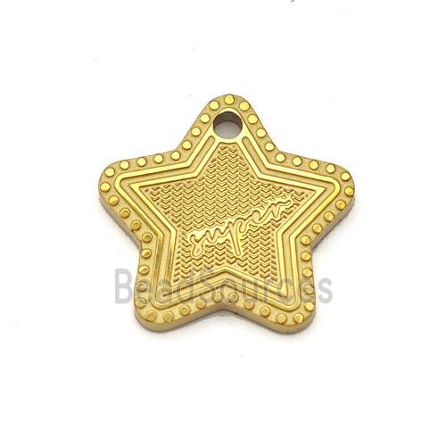 Stainless Steel Star Pendant Gold Plated