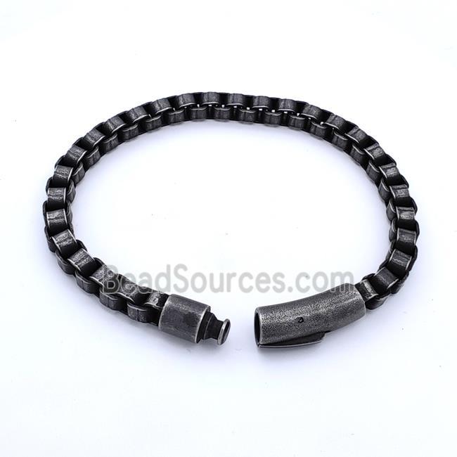 304 Stainless Steel Bracelet Antique Black