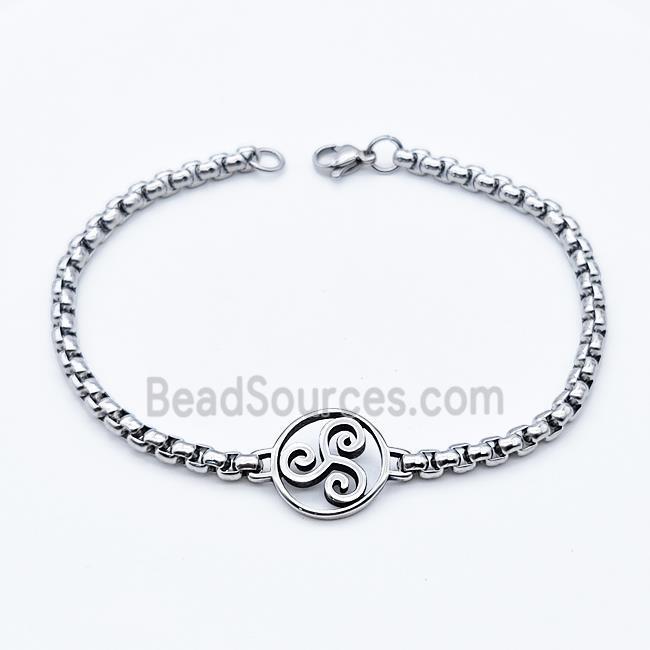 304 Stainless Steel Bracelet Antique Silver