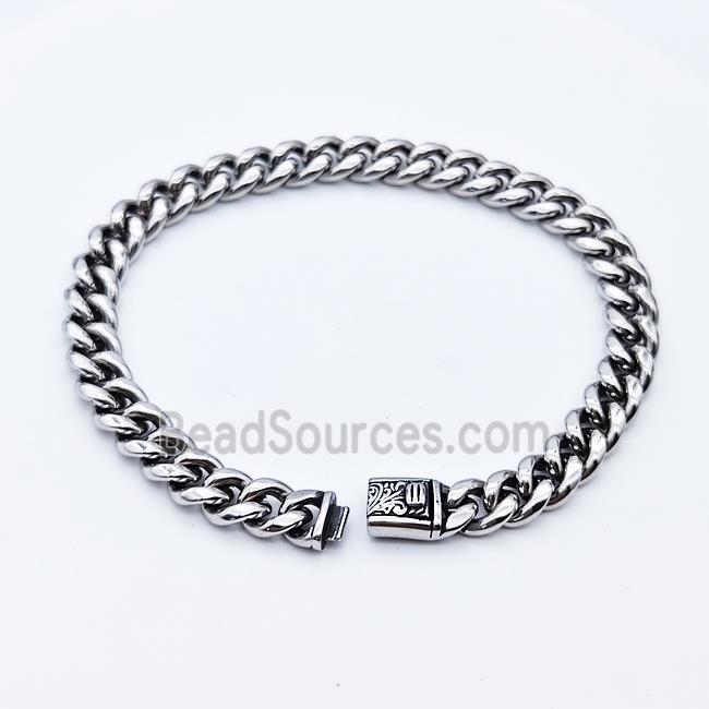 304 Stainless Steel Bracelet Antique Silver