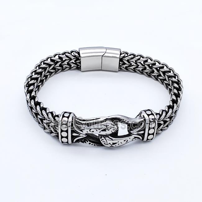 304 Stainless Steel Bracelet Antique Silver