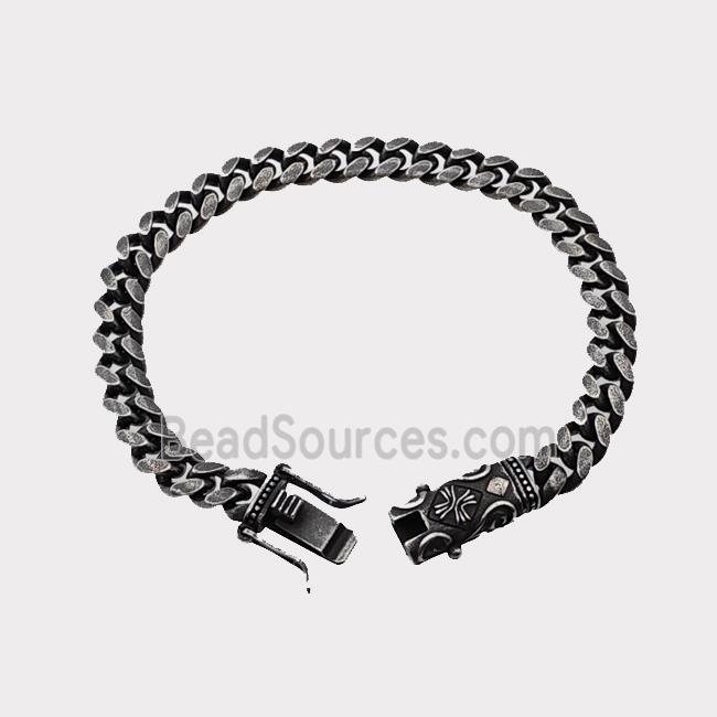 304 Stainless Steel Bracelet Antique Black