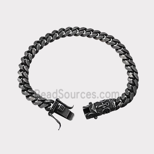 304 Stainless Steel Bracelet Antique Black